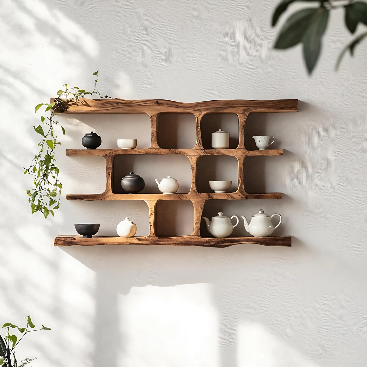 Mid Century Solid Wood Bookshelf For Bedroom Decor