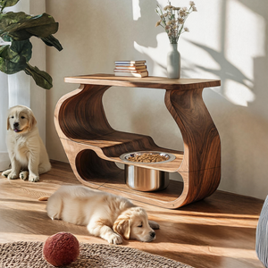 Wooden Dog Bowl Stand Farmhouse Style For Dogs
