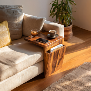 Handcrafted Live Edge Armrest For Unique Sofa Style