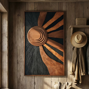 Mid Century Flowing Wall Sculpture For Dining Area Decor