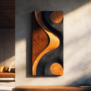 Contemporary Sculptural Wall Art For Bedroom Accent