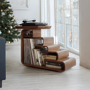 Handcrafted Record Stand For Living Room Vintage Christmas
