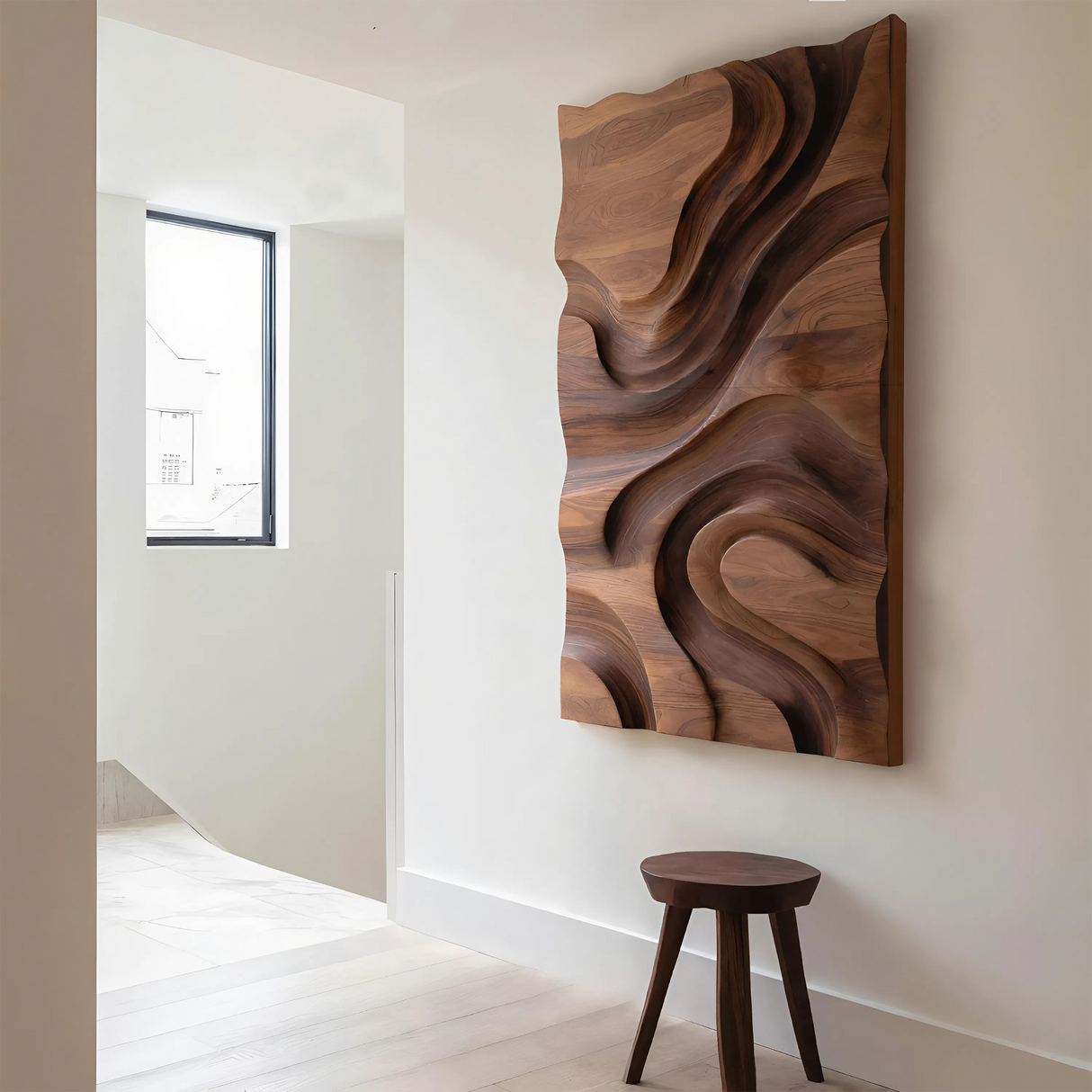 Modern Organic Wall Art Panel For Living Room Decor