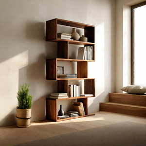 Modern Bookshelf Open Storage Display For Living Room