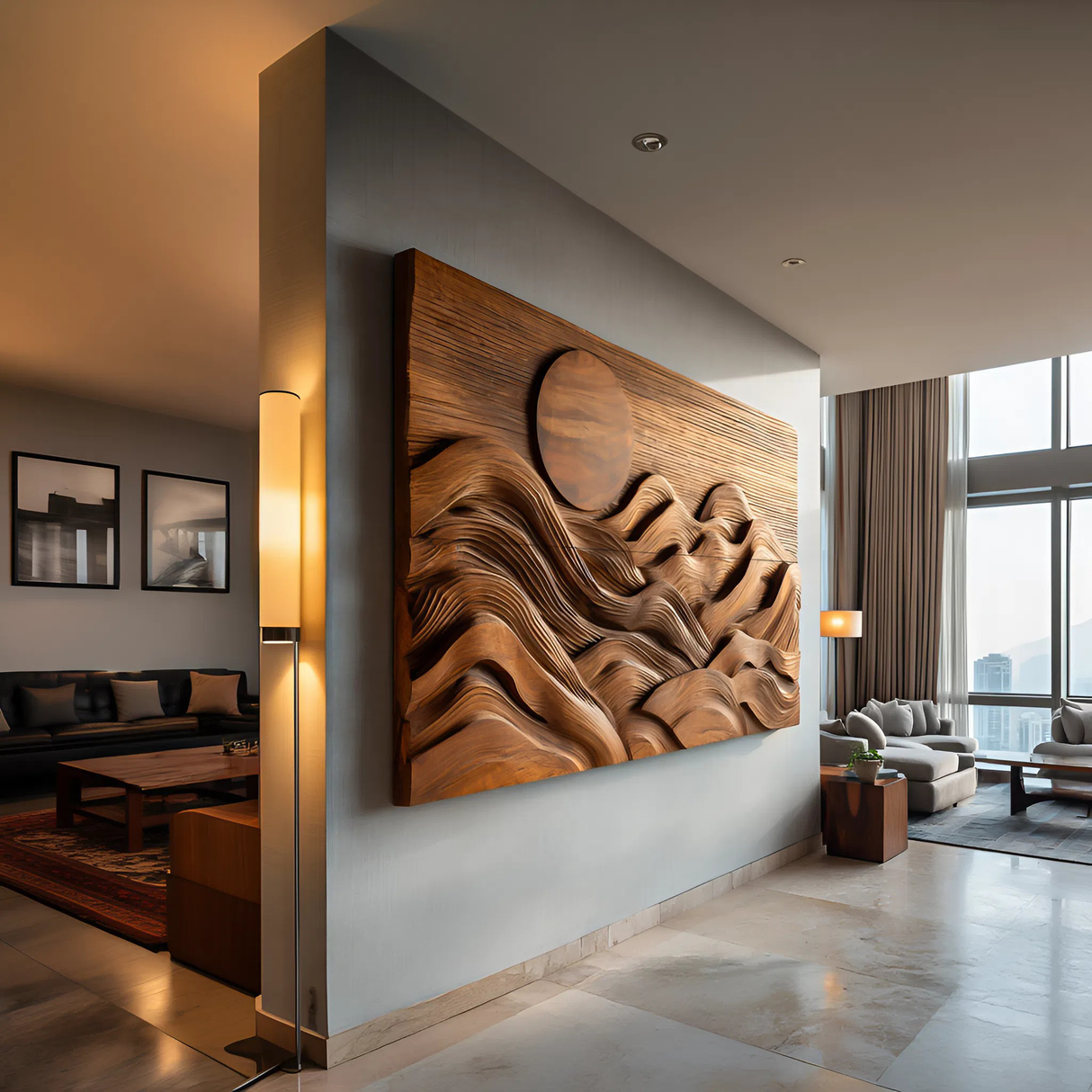 Rustic Mountain Sunrise Wall Decor For Home Interiors