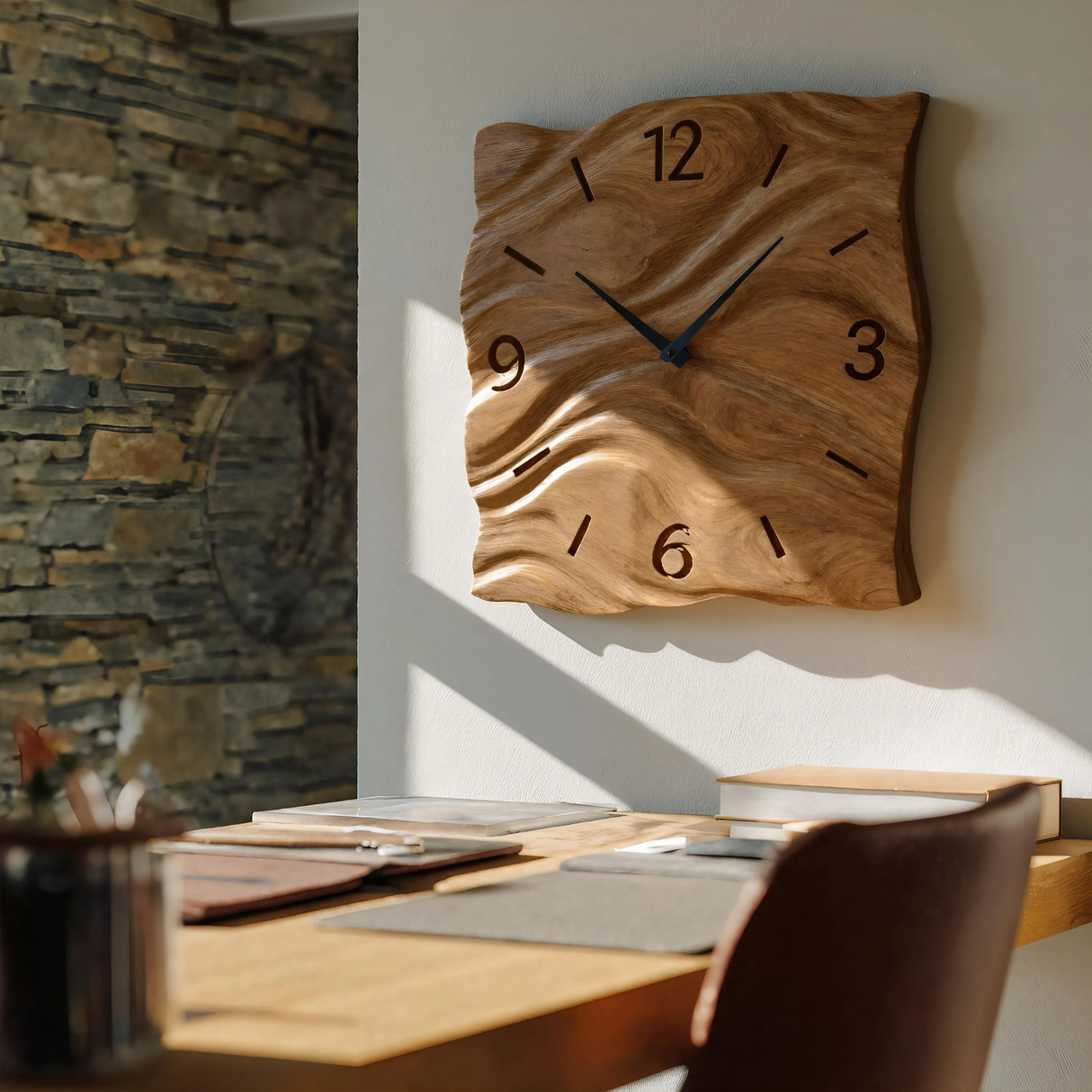 Contemporary Handcrafted  Wall Clock For Living Room Interior