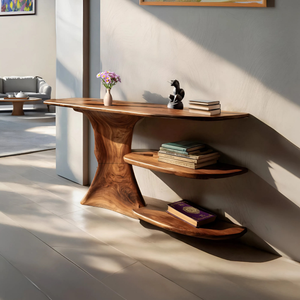 Modern Solid Wood Entryway Table For Home Organization
