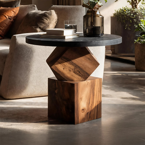 Modern Wooden Side Table For Bedroom Nightstand Decor