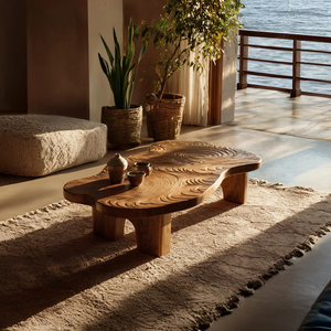 Handcrafted Abstract Coffee Table For Entryway Design