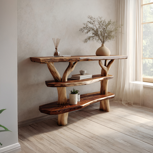 Handcrafted Solid Wood Console Table For Classic Entryway Furniture Style
