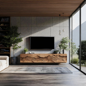 Mid Century TV Console Table For Living Room Design