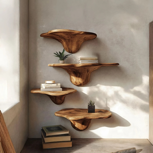 Modern Wooden Mushroom Shelf For Entryway Furniture And Wall Decor