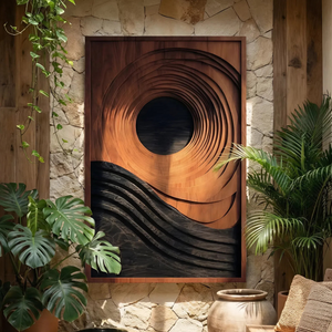 Minimalist Organic Wall Sculpture For Bathroom Decor