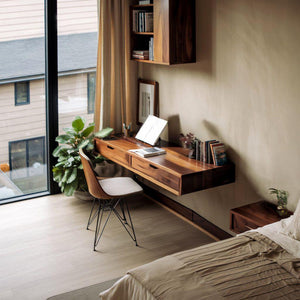 Modern Floating Desk For Bedroom And Office Setup