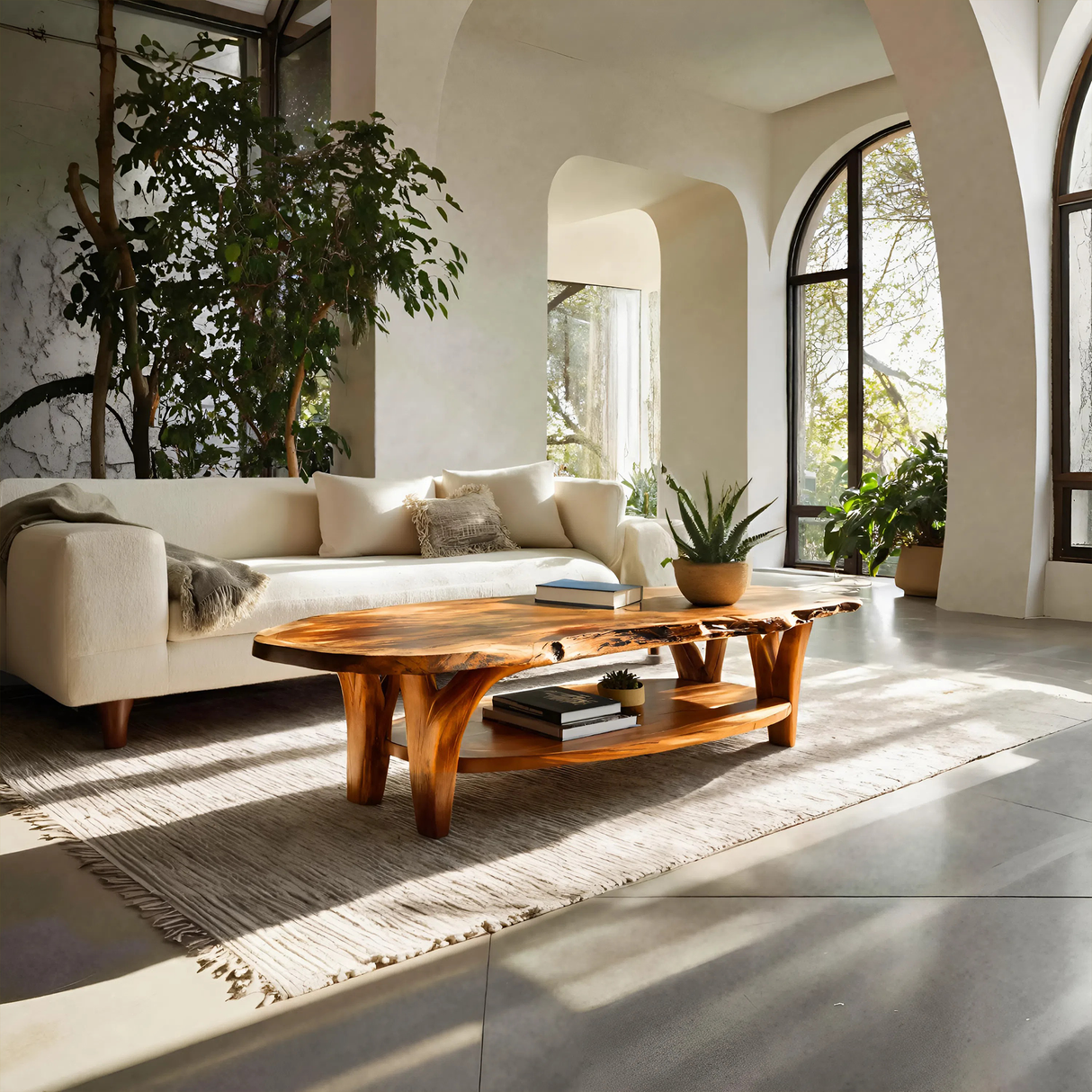 Modern Live Edge Coffee Table For Living Room Decor