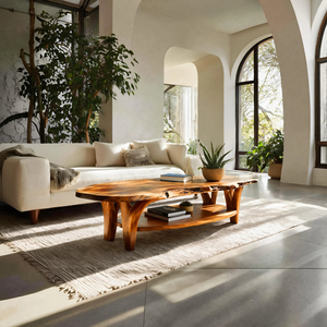 Modern Live Edge Coffee Table For Living Room Decor