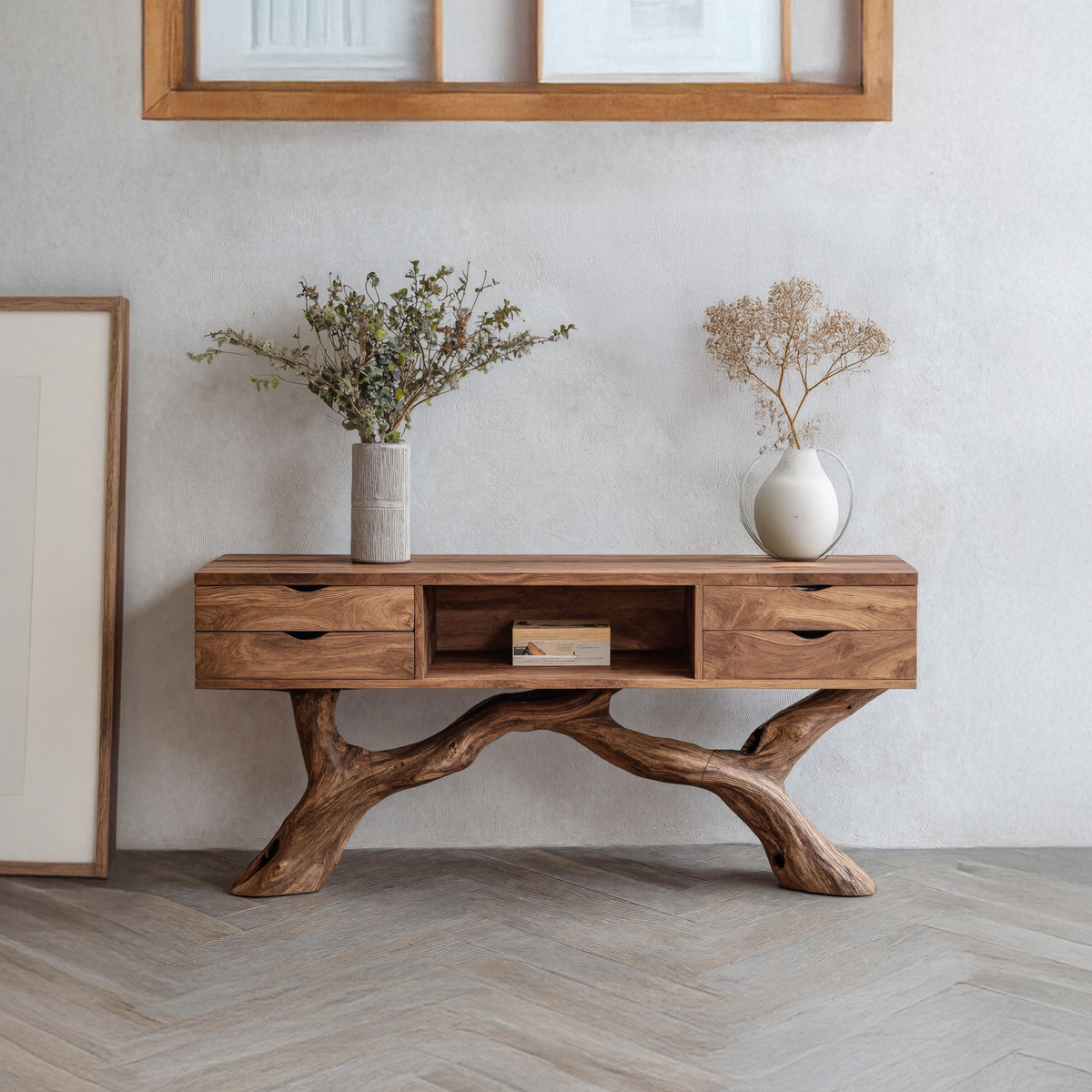 Rustic Solid Wood Dressing Table For Furniture Decor Cozy Style – ET ...