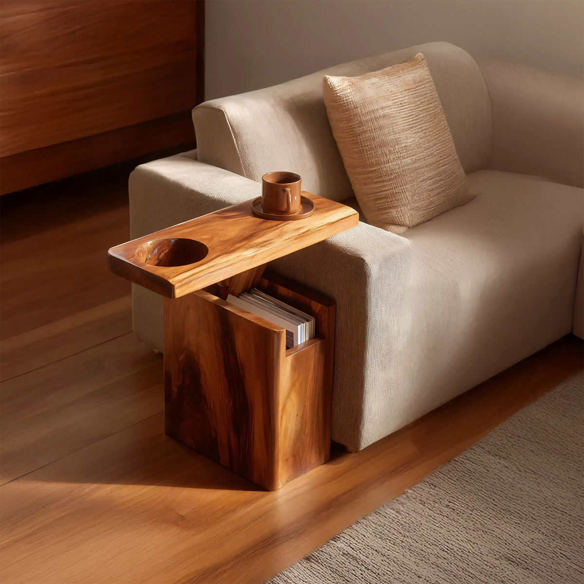 Solid Wood Live Edge Armrest For Sofa And Lounge Area – ET Woodcrafts