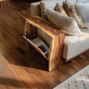 Farmhouse Wooden Side Table For Rustic Home Style