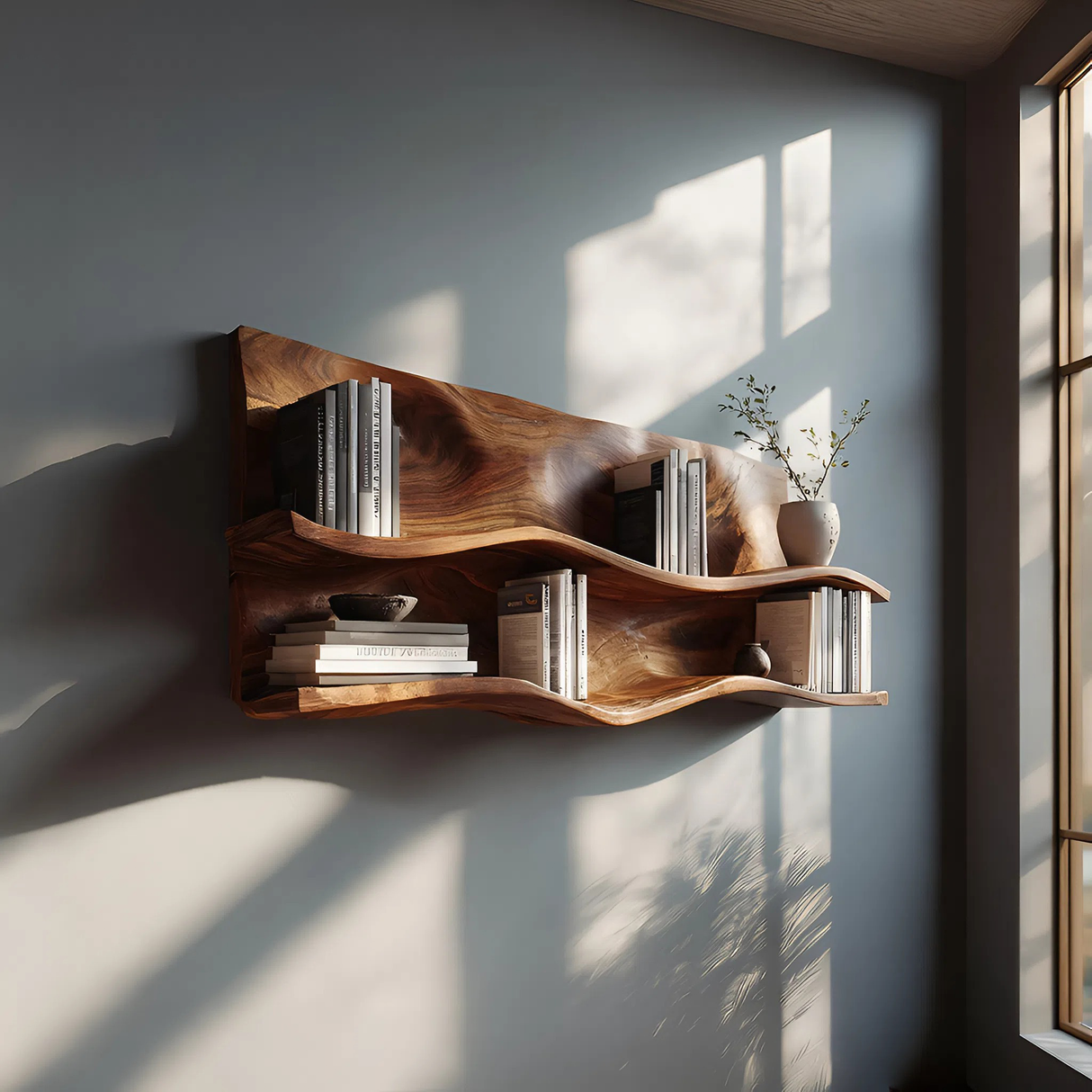 Farmhouse Wooden Entryway Organizer Shelf For Hallway Storage