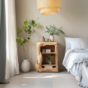 Rustic Wooden Nightstand Bedroom Furniture Essential