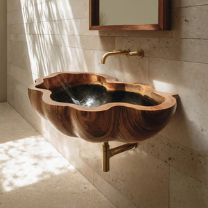 Mid Century Wooden Vanity Sink For Bathroom Furniture Decor