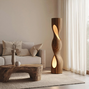 Organic Sculptural Twisted Floor Lamp For Living Room Or Bedroom