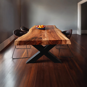 Kitchen Decor Handcrafted Live Edge Dining Table Premium