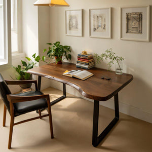 Modern Live Edge Writing Desk For Home Office