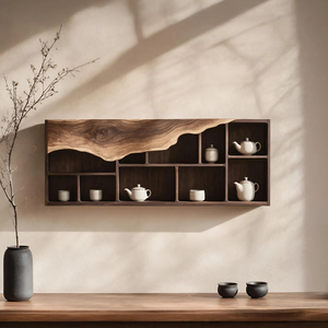 Farmhouse Bookshelf In Solid Wood For Living Room Style