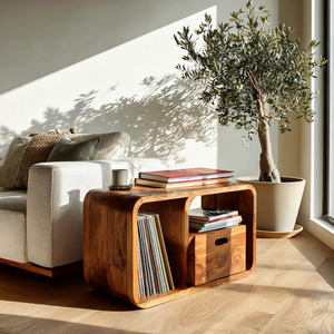 Modern Minimal Wooden Side Table For Living Room