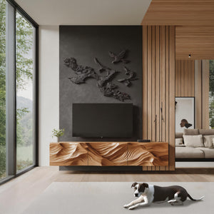 Farmhouse TV Cabinet For Cozy Living Room Decor