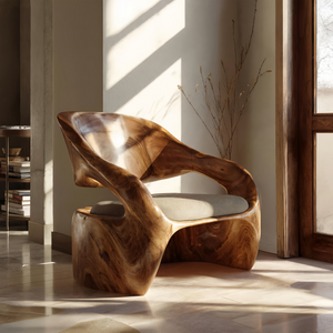 Organic Sculptural Lounge Chair For Living Or Bedroom