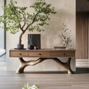 Handcrafted Live Edge Entryway Table For Entryway Rustic Style