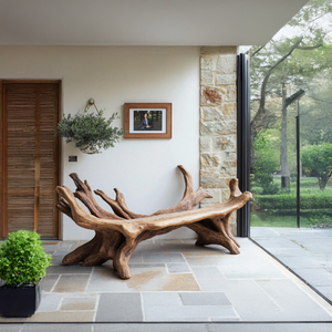 Handcrafted Live Edge Bench For Entryway Design