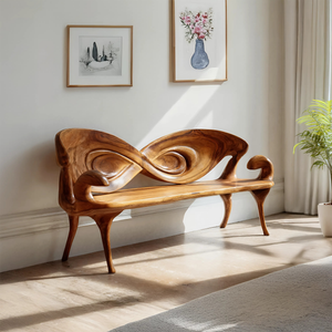 Handcrafted Live Edge Wood Bench For Entryway And Hallway