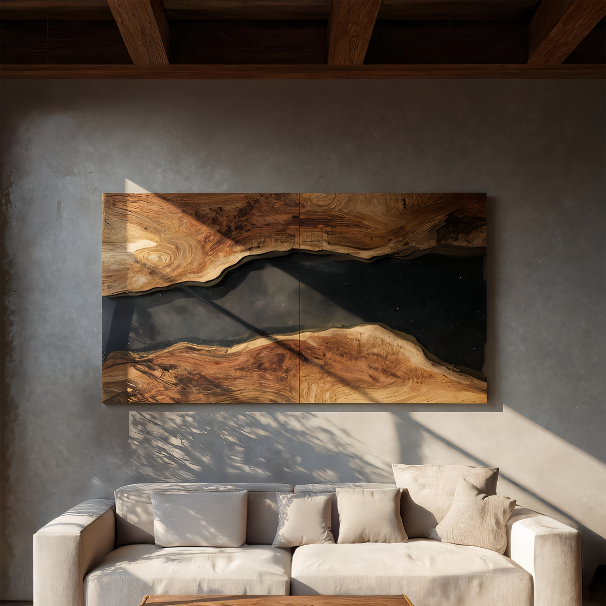 Farmhouse Solid Wood Wall Sculpture For Living Room