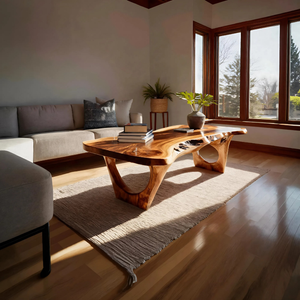 Contemporary Coffee Table Live Edge Design For Living Room