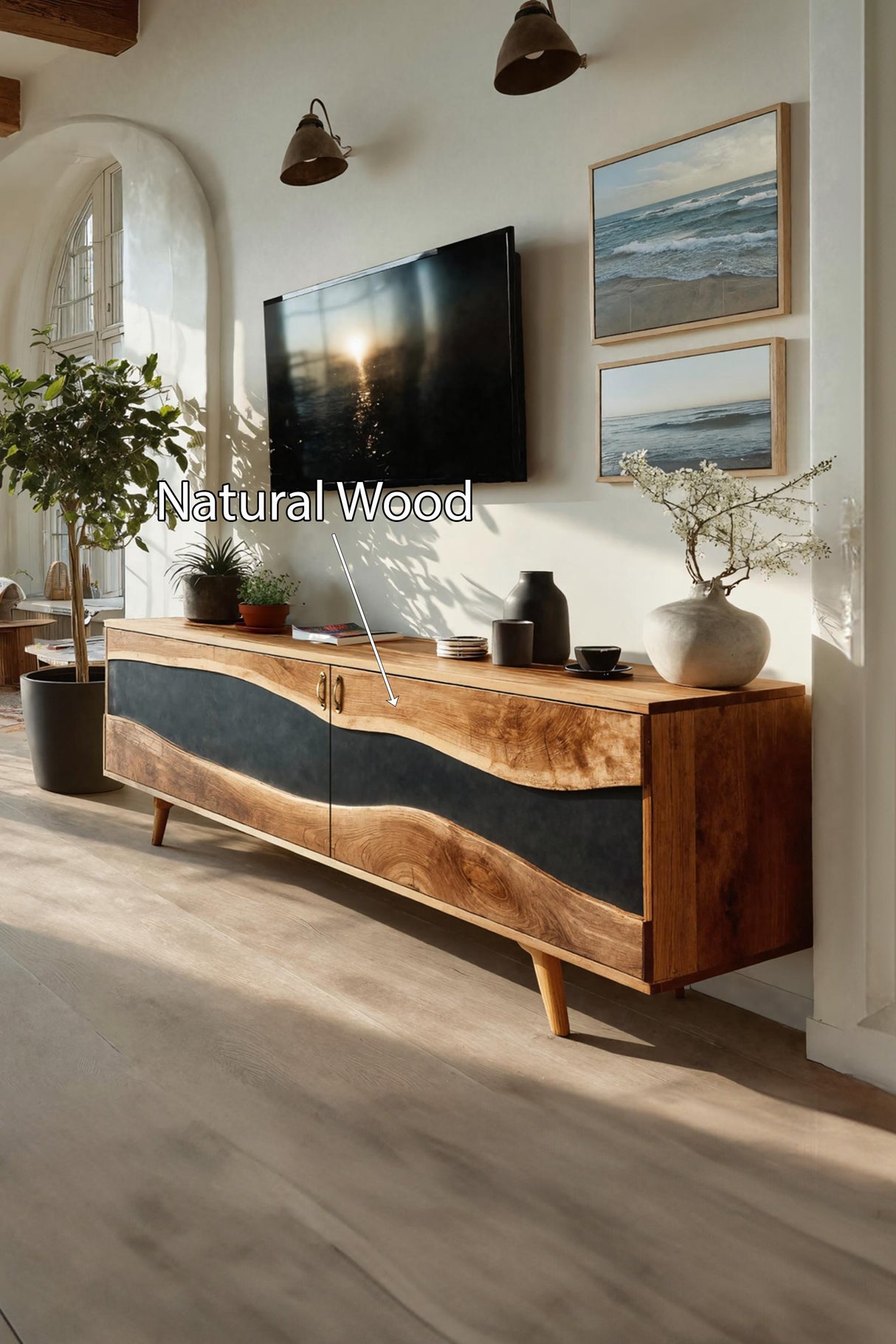 Modern Wooden Media Cabinet For Minimalist Home