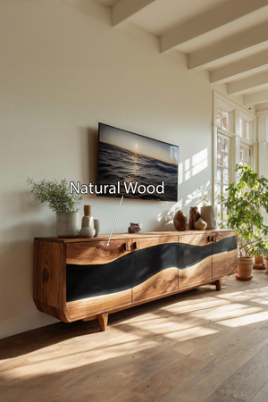 Modern Solid Wood TV Console For Minimalist Living Room
