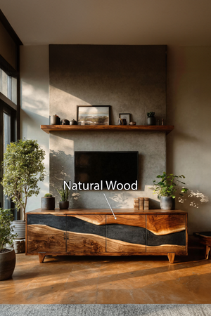 Farmhouse Solid Wood Media Console For Home Decor