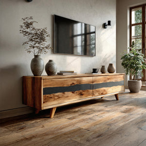 Modern Live Edge TV Stand For Bedroom Furniture