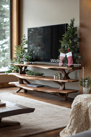 Modern Solid Wood TV Console For Christmas Entryway Living Room