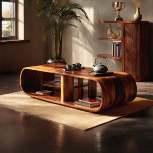 Farmhouse Wooden Live Edge Low Table For Entryway Design And Decor