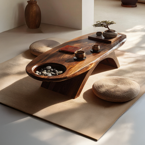 Modern Handcrafted Solid Wood Coffee Table For Living Room Interior