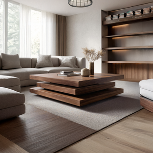 Rustic Mid Century Live Edge Coffee Table For Furniture Accent