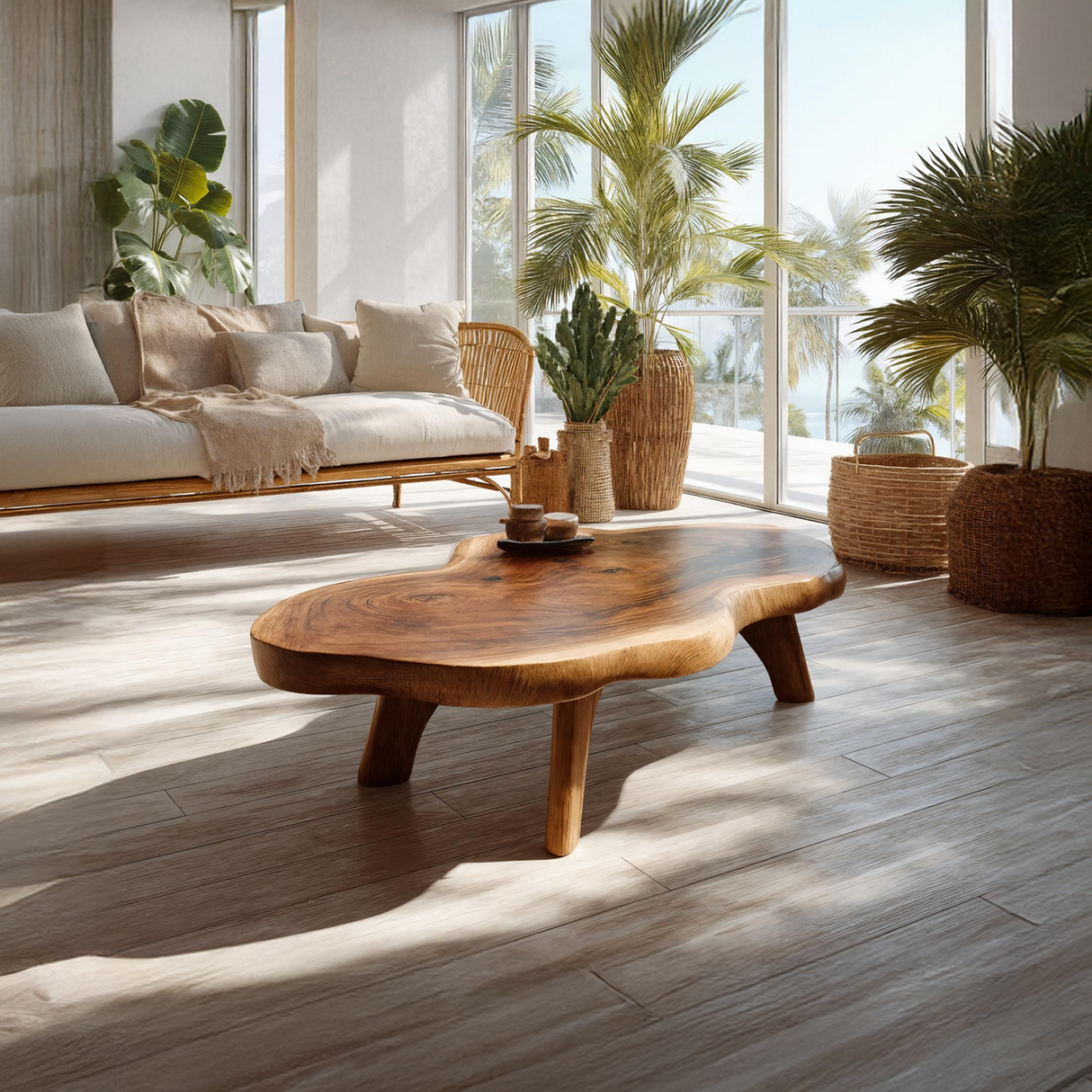 Farmhouse Solid Wood Coffee Table For Living Room Furniture