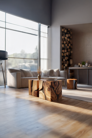 Handcrafted Wooden Square Coffee Table For Furniture Decor