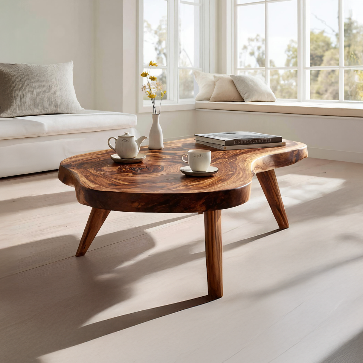 Farmhouse Solid Wood Coffee Table For Living Roomdecor And Home Style