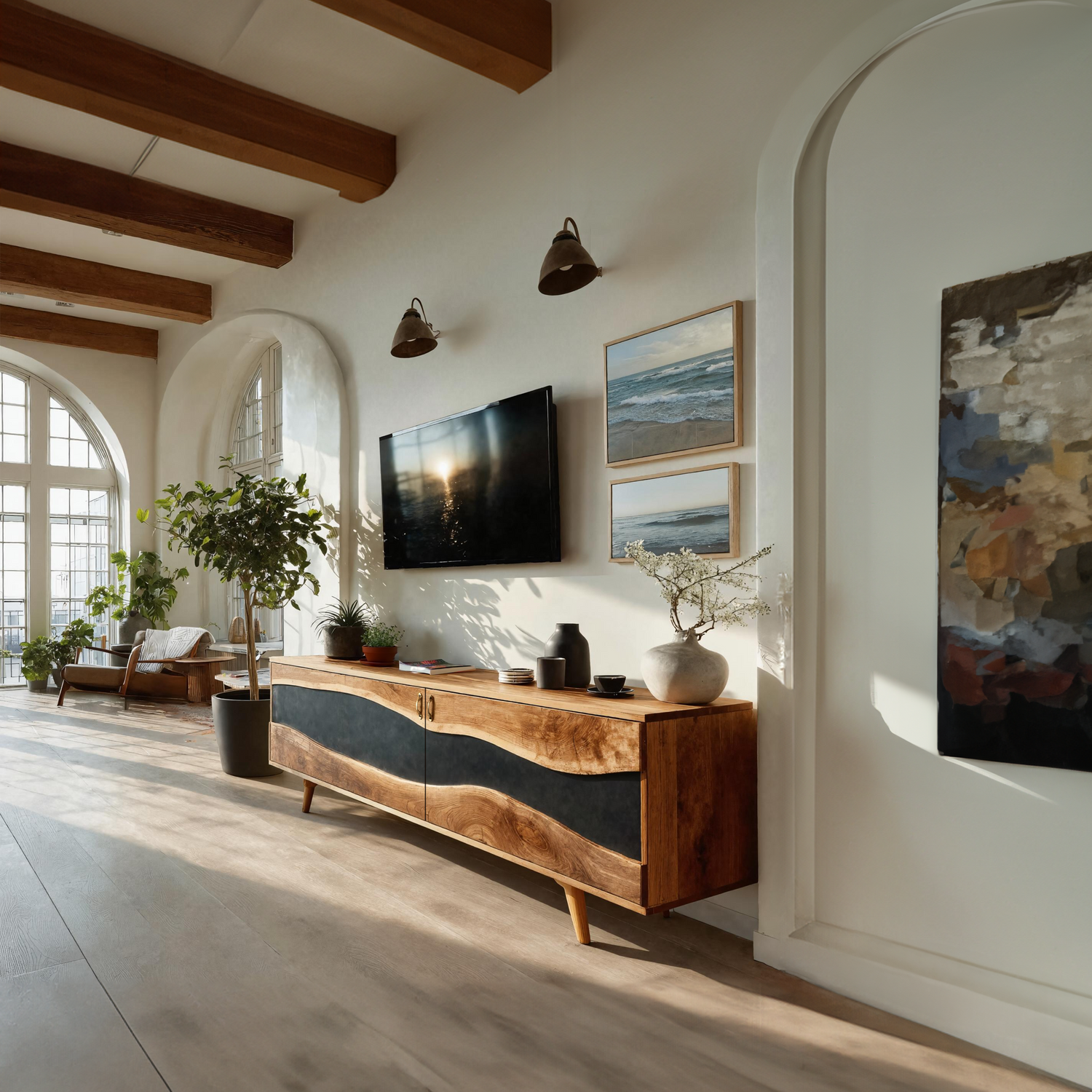 Modern Wooden Media Cabinet For Minimalist Home